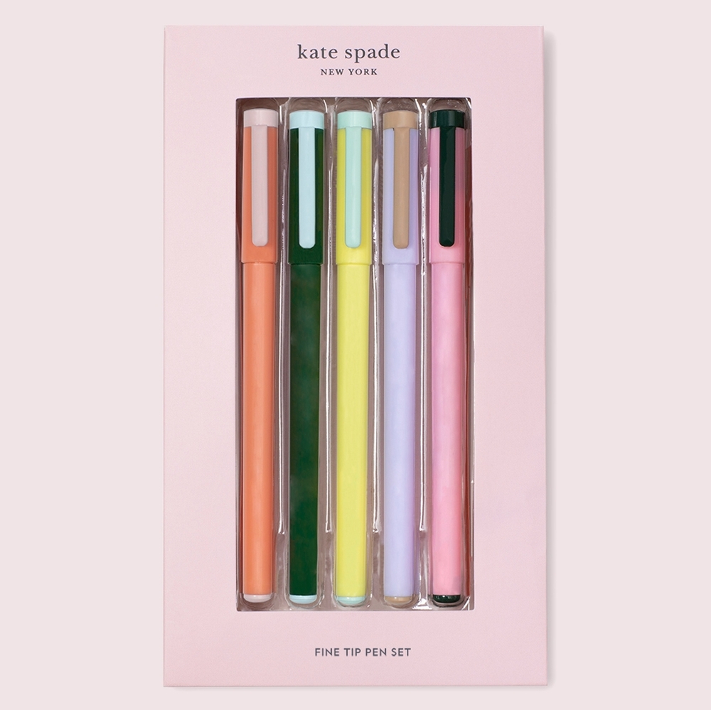 Kate Spade Color-Block Fine Tip Pen Set NWT - Picture 1 of 4